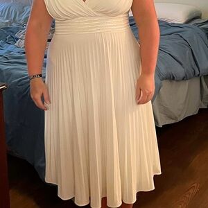 Suzi Chin White Midi Dress